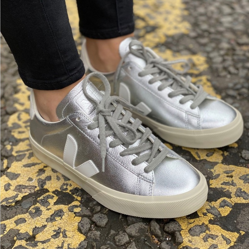 Veja Campo Metallic Leather Sneakers SZ IT36